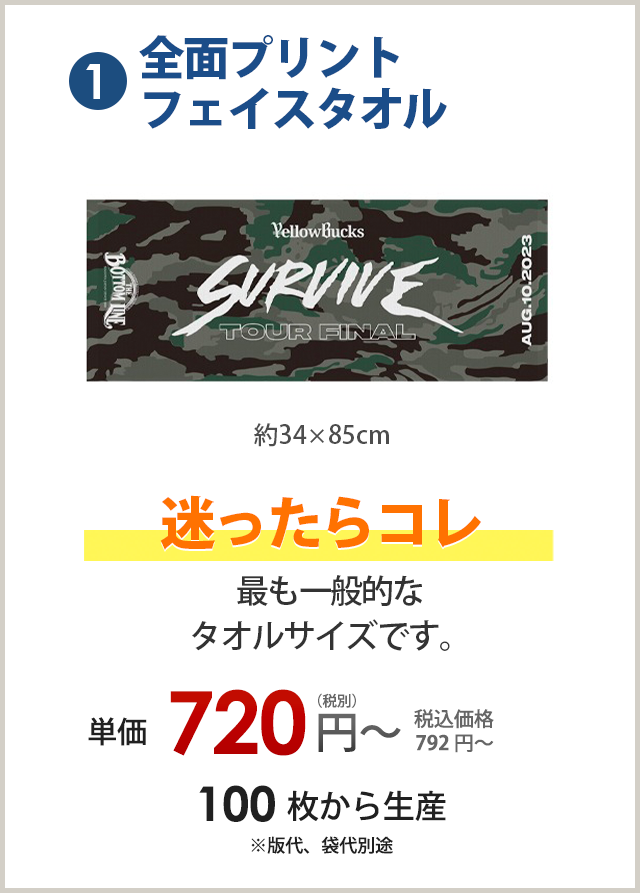 プリントフェイスタオル