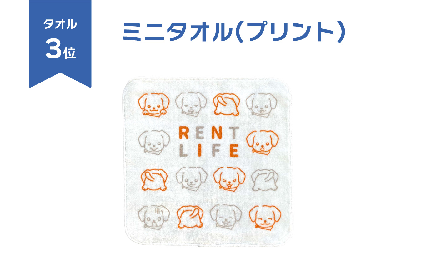 3位　ミニタオル（染料・顔料・フルカラープリント）